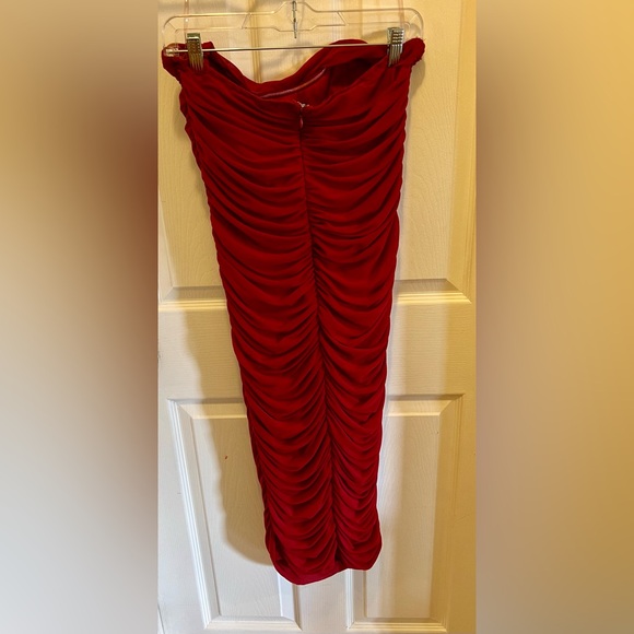 SOLD!!! Fashion Nova Ruched For Me Mesh Midi Dress - Picture 6 of 7